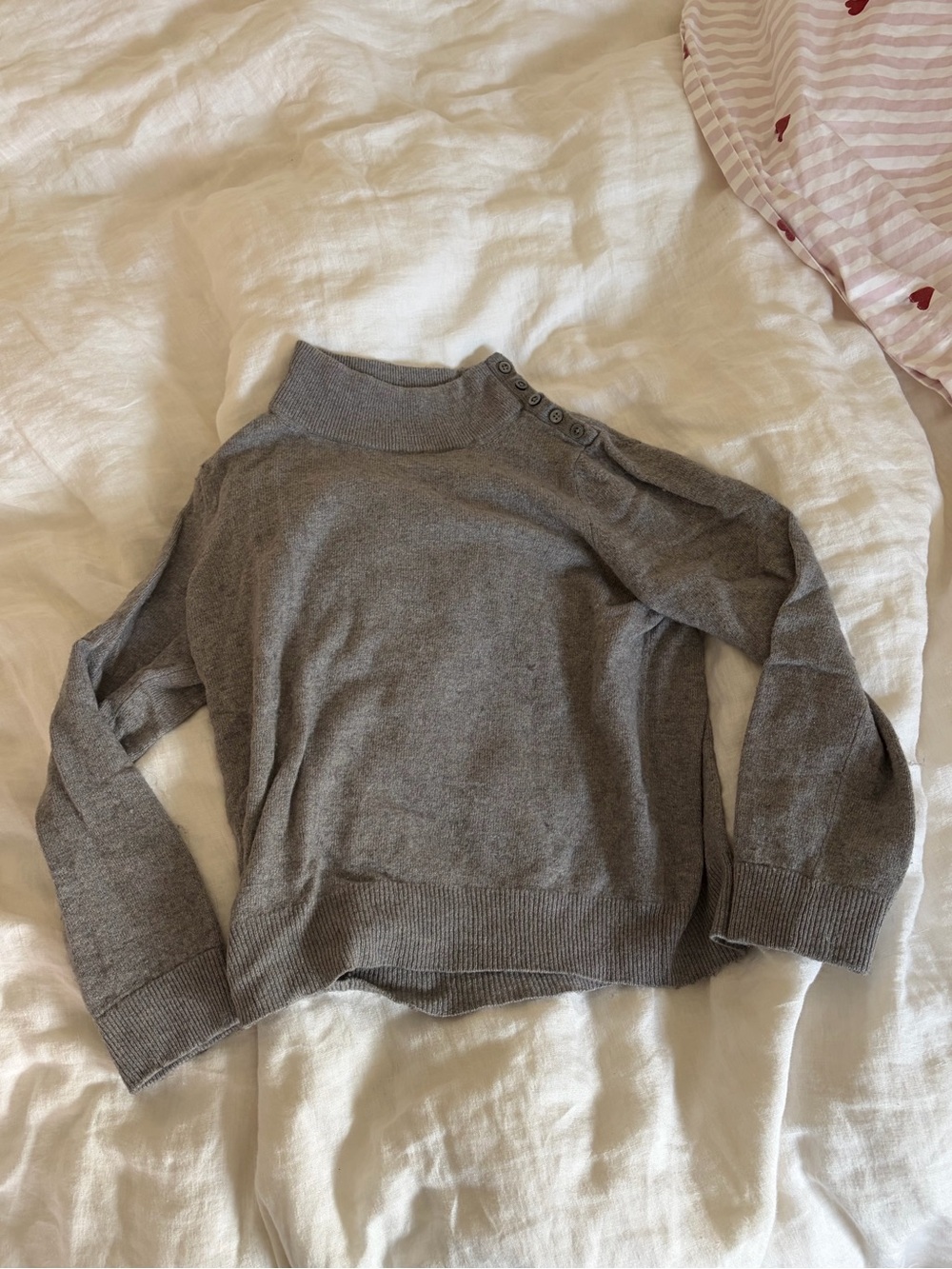 Stefanel Mock Neck Button-Shoulder Women's Sweater